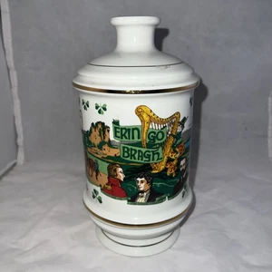 Vecchio decanter whisky irlandese Fitzgerald vintage 1971 vera porcellana talismano  - Foto 1 di 6