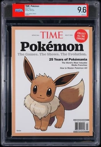 2025 POKEMON TIME MAGAZINE EEVEE PSA 9.6 - Picture 1 of 2