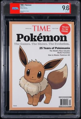 2025 POKEMON TIME MAGAZINE EEVEE PSA 9.6 - Image 1 of 2