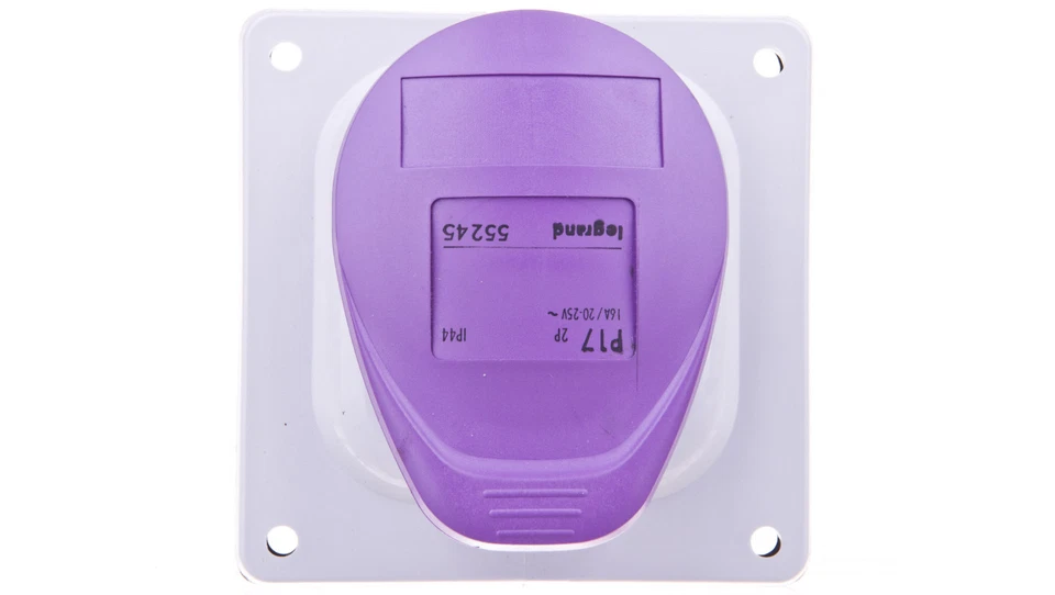 Panel socket 2P 16A 24V purple IP44 P17 055245 /T2UK - Image 1 of 1
