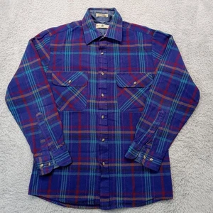 Northwest Territory Shirt S Men's Button Up Long Sleeve Purple Plaid Pocket - Picture 1 of 6
