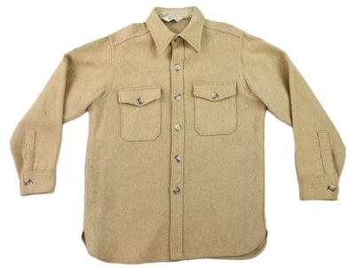 VTG WOOLRICH USA Men’s 40 Large Tweed Wool Striped Shirt Top - Image 1 of 4