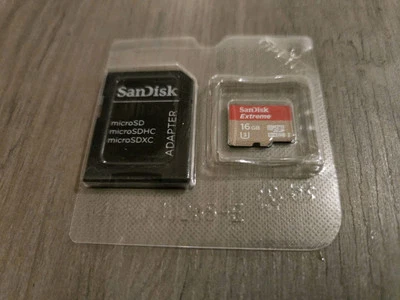 Sandisk Extreme microSDHC UHS-I Card SDSDQXL-016G-A46A, (16GB) - Image 1 of 2
