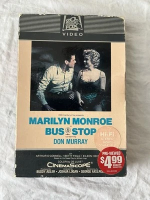 Bus Stop VHS 1st Release 1983 Marilyn Monroe,  RARE Side Loader CBS/Fox - Image 1 of 4