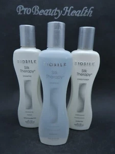 BIOSILK SILK THERAPY Shampoo & Conditioner & CURE 7 oz - Picture 1 of 2