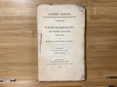 1841 Casgliad O Waith Barddonawl Mr. Robert Williams - Rare Welsh Poetry - Imagem 1 de 4