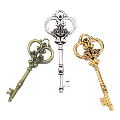 Ожерелье с королевским ключом ювелирные изделия винтажный вид удача любовь волшебный кулон - Изображение 1 из 4