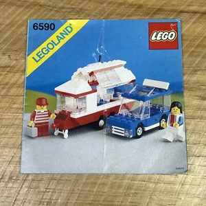 VTG Legoland Lego 6590 Instruction Manual Booklet  Only 1987 Camper Automobile - Picture 1 of 3