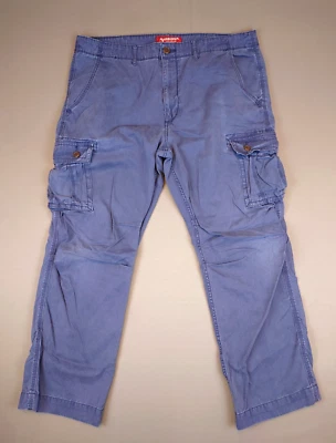 Arizona Jeans Utility Cargo Pants Blue Original Straight 38x30 100% Cotton - Image 1 of 4