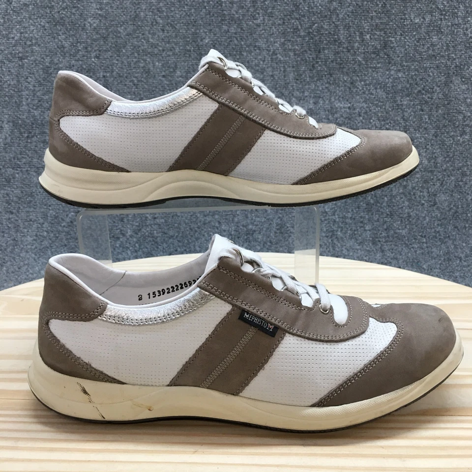 Mephisto Zapatos Mujer 10 Tenis Informales Cuero Multicolor Con Cordones Punta Redonda Foto 1 de 4