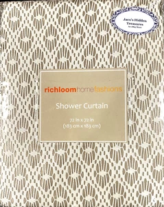 Richloom Home Fabric Shower Curtain  72 x 72 In. Natural (Beige) - Picture 1 of 2