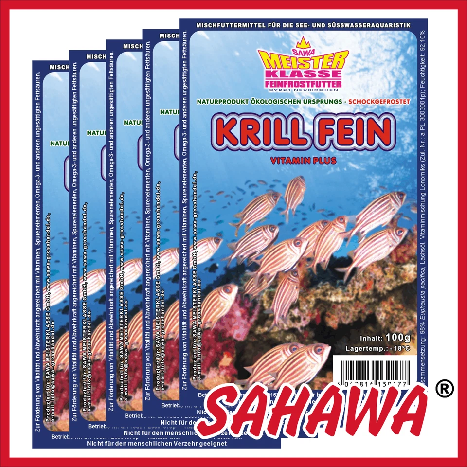 Frostfutter  Fischfutter Aquarium  5 x 100g Blister Sorte:Krill fein - Bild 1 von 1