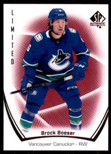2021-22 SP Authentic Limited Red #66 Brock Boeser - Vancouver Canucks