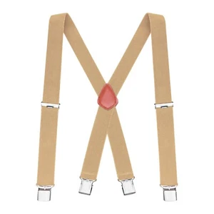 Buyless Fashion Suspenders for Men 48" Elastic Adjustable Straps 1 1/4" X Back - Picture 1 of 98