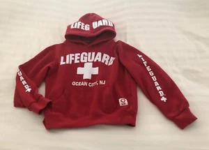 Lifeguard Sweatshirt Hoodie Youth SMALL Size 5-6 RED Authentic Ocean City NJ - Picture 1 of 6