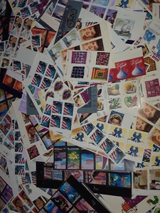 Mixed 100 of New/Usable Multiples, Strips & Singles of 39¢ US Postage Stamps USA - Picture 1 of 5