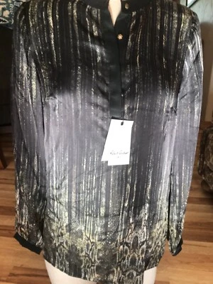 ROBERT GRAHAM 'COLLECTION CLUB' MUJER SEDA MULTICOLOR TOP TALLA SM NUEVO CON ETIQUETAS $298 Foto 1 de 4