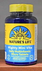 Nature's Life Mighty Mini Vite Mirco Tablets Multivitamin - 240 Tablets  - Picture 1 of 5