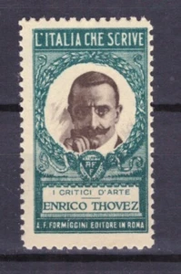 Francobollo Erinnofilo L'Italia che Scrive I Critici d'Arte Enrico Thovez - Foto 1 di 1