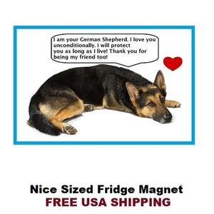 177 - German Shepherd Dog Love Refrigerator Toolbox Magnet - Picture 1 of 3