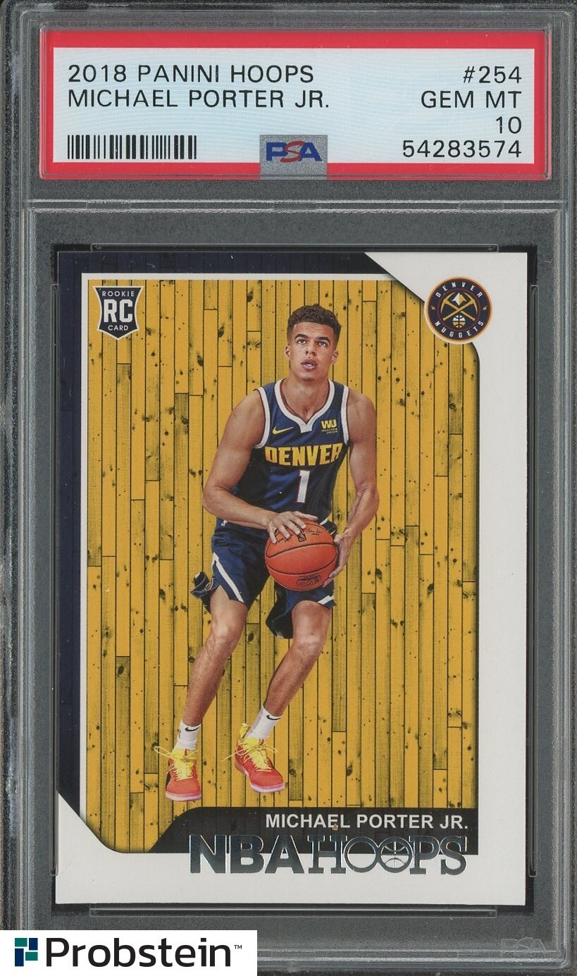 2018-19 Panini NBA Hoops #254 Michael Porter Jr. Nuggets RC Rookie PSA 10