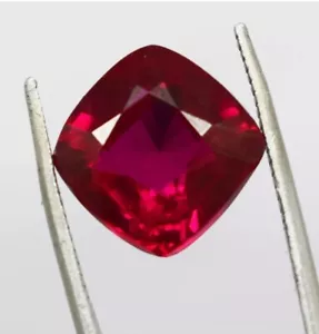 Rare 7.35 Ct Loose Mozambique Red Ruby Like Corundum Cushion Cut - Picture 1 of 8