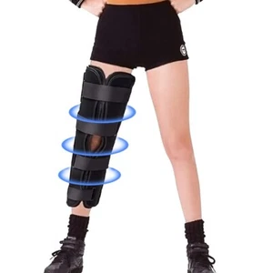 HKJD Post Op Knee Immobilizer Adjustable 3 Panel Before and After Surgery Splint