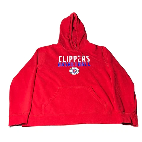 Clippers Basketball LA Fanatics NBA Red Pullover Hoodie Sweater Men’s Size Large Cover