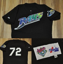 #72 TAMPA BAY DEVIL RAYS MAJESTIC PULLOVER BP BATTING TEAM ISSUE PRATICE 44 L