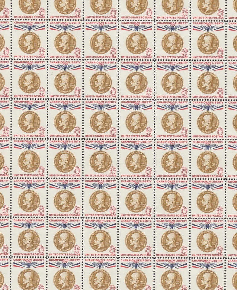 T.G. Masaryk Mint Sheet of 72 Stamps Scott #1148, MNH, Free Shipping! Nice! - Image 1 of 1