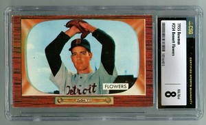 1955 Bowman #254 Bennett Flowers CSG 8 NM/MT #1021664013