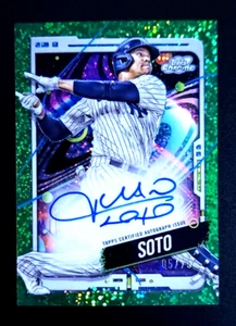 2024 Topps Cosmic Chrome - Juan Soto- Green Space Dust Auto #d /75 Mint #CCA-JS - Picture 1 of 2