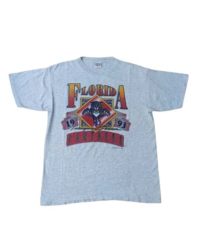 Vtg 1993 Florida Panthers Reprint NHL Ice Hockey Short sleeve T shirt H9290 Cover