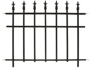 Panacea Classic Garden Fence Section Black - Picture 1 of 3