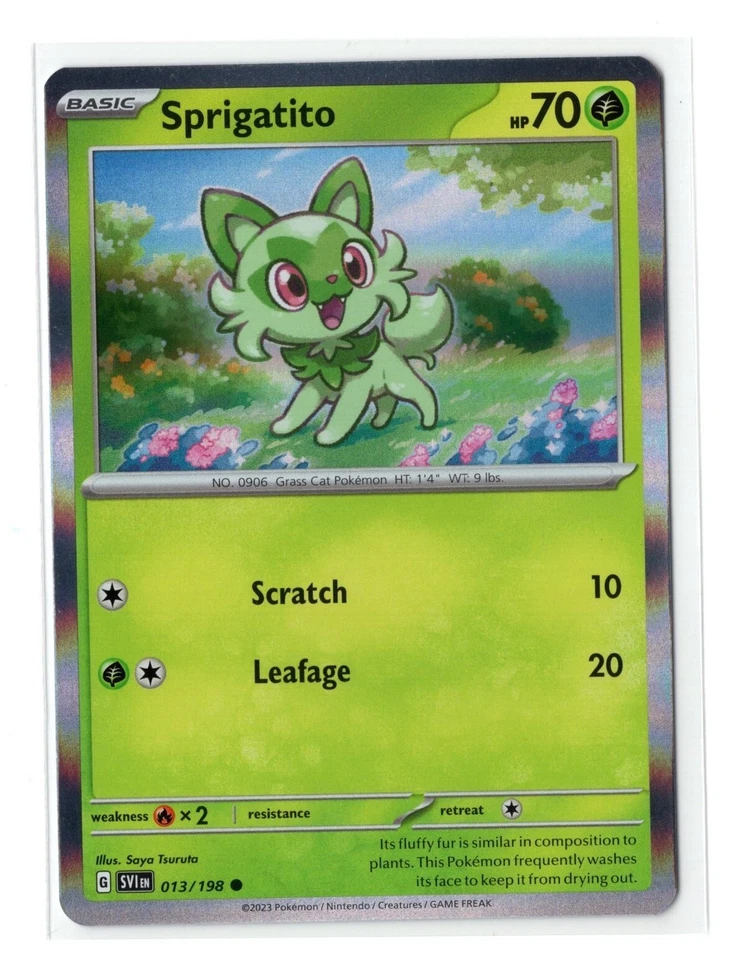 Pokemon Scarlet & Violet Mirage Holo Sprigatito - 013/198 - PALDEA COLLECTION - Image 1 of 1