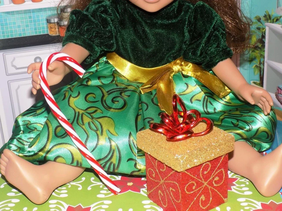 Lote de regalo de vestido de Navidad para muñecas American Girl Our Generation de 16" 18" Foto 1 de 1