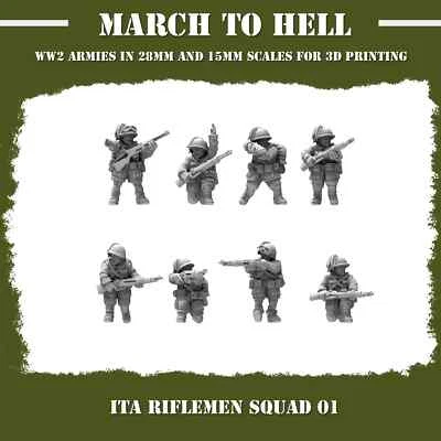 3D BREED 20mm WW2 Italian Besaglieri Troops 'Pick Your Own' 45 Figure Pack Flames of War