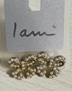 Law Exquisite Peal Bowtie Earrings - Picture 1 of 4