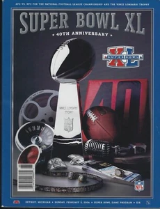 Super Bowl XL 40 Program Pittsburgh Steelers v Seattle Seahawks @ Detroit - Imagen 1 de 1