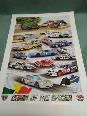 Large "Origin of the Species"  50th anniversary   Poster  NASCAR 1948-1998 25x35 - Image 1 of 4