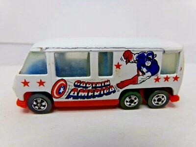 Autocaravana GMC Marvel Capitán América 1976 blanca Hot Wheels 1:64 041222DMT-A21 Foto 1 de 4