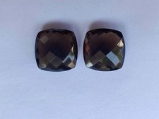 Natürlich Rauchquarz Quadratisch Briolette Rose Schnitt 11mm Um 12mm Lose