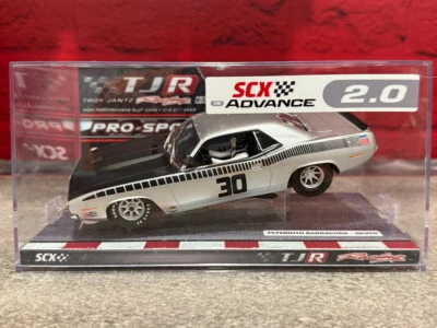 SCX TJR PRO-SPORT Escala 1/32 Advance Plymouth Cuda Plateado - Con Luces - Nuevo Foto 1 de 4