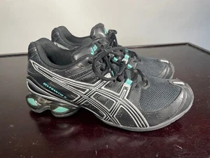 Damen-Sportlaufschuhe Asics Gel-Frantic 5 Größe 9 T0D9N schwarz türkis silber - Bild 1 von 8