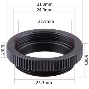 5mm C-CS Mount Lens Adapter Ring Extension Tube for CCTV Security Camera black - Picture 1 of 7