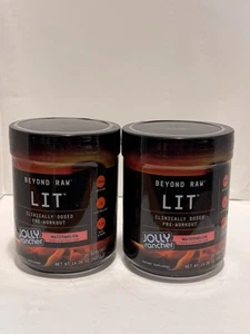 2x Beyond Raw LIT 14.36 oz Pre-Workout Powder - Jolly Rancher Watermelon - Picture 1 of 3