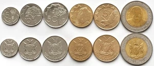 Namibia 6 coins set 2010-2024 flora, fauna UNC (#3907) - Picture 1 of 1