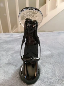 Arte Icet Murano Dark Purple Amethyst Glass Virgin Mary Kneeling In Prayer 7 " - Picture 1 of 6