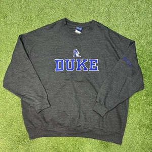 Duke Blue Devils Mens Gray Embroidered College Classic Crew Sweatshirt - Picture 1 of 7