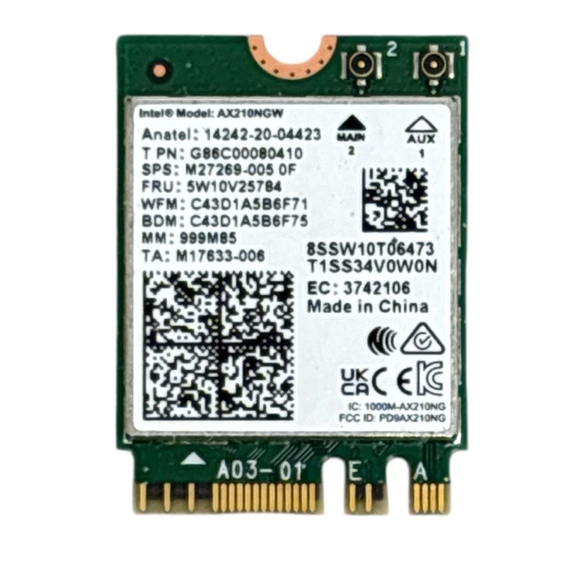 10x WiFi 6E Card Intel AX210NGW 5400Mbps Tri-Band Network Adapter Bluetooth 5.3 - Image 1 of 3